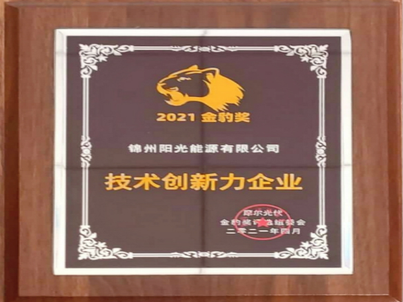 春和景明之際，錦州陽(yáng)光能源榮獲2021PVTD“金豹獎(jiǎng)”
